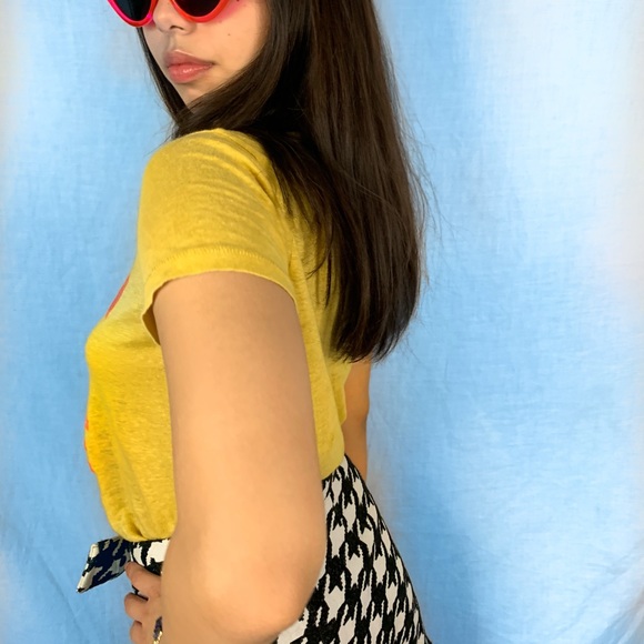 J-Crew Yellow Graphic tee - Picture 3 of 3